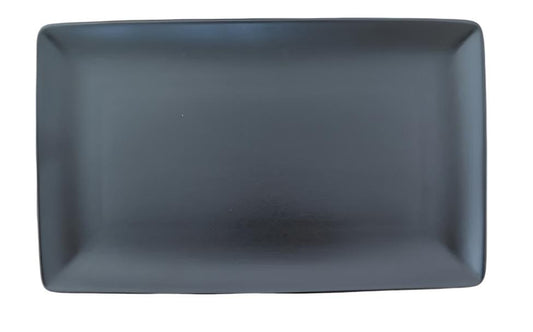 ELEMENT EXOTIC MATT BLACK RECT PLATTER 36.5 X 16 CM