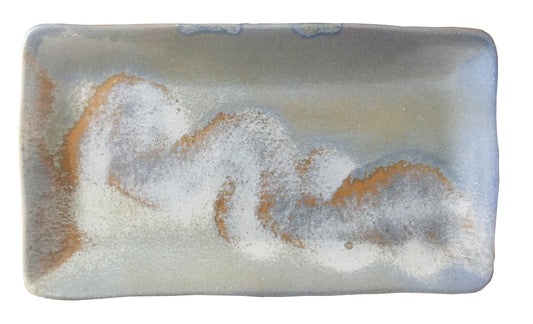 Stoneage Rust Blue Rectangle Platter, 28 x 16 cm/ 11-1/4 x 6-1/2 in