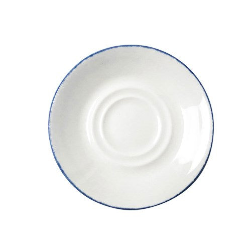 Dapple Blue Double-Well Saucer