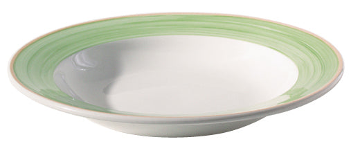 Green Cosmo- Rimmed Soup, 20.25 cm - 9"