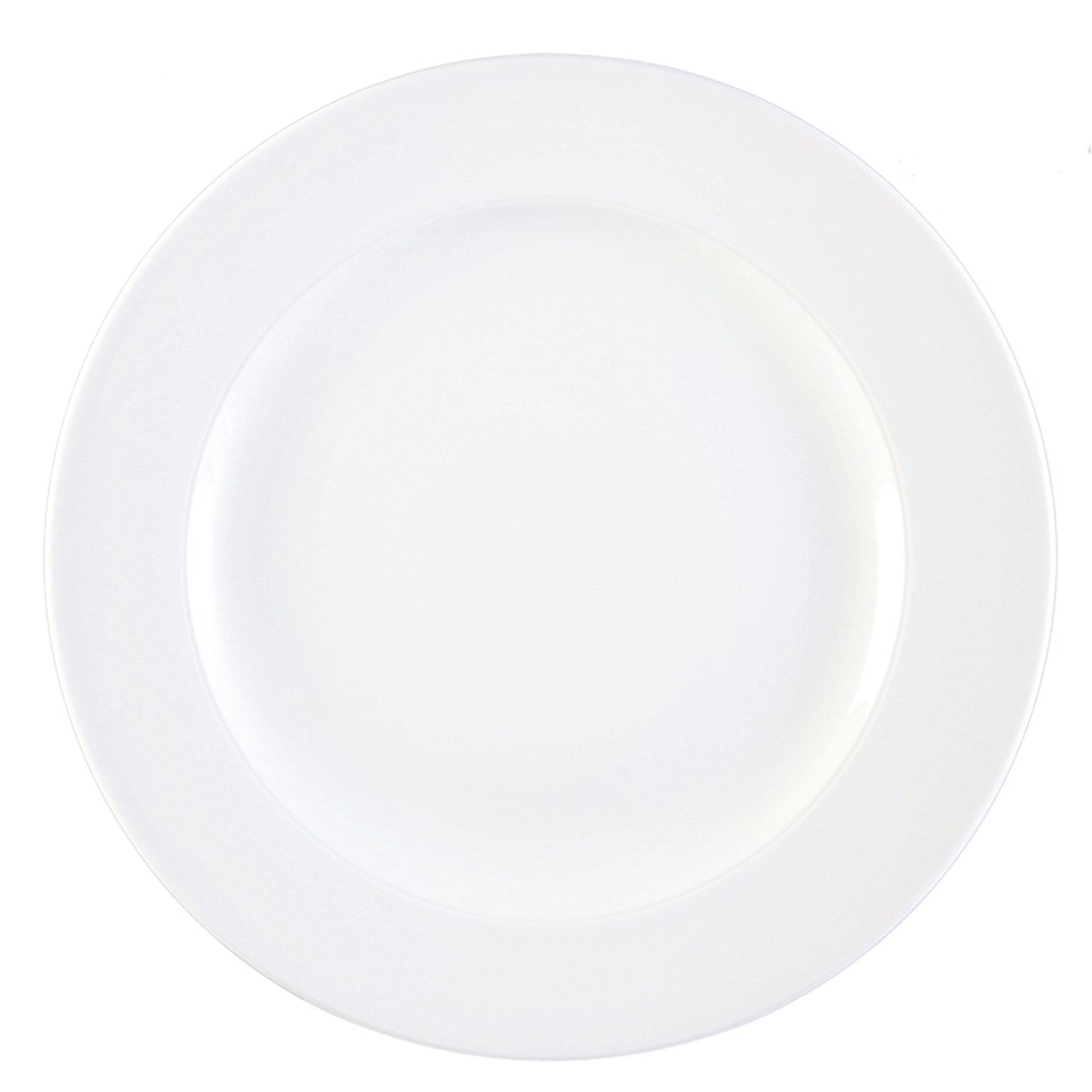 Nouveau- Wide White Rim Plate, 23 cm - 9"