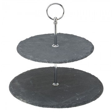 2 Tier Slate Platter 12, 10" (30, 25cm)