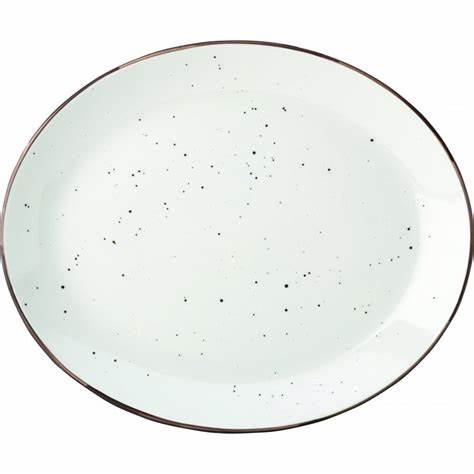Rustik Decor Dots Oval Serving Tray 31 cm