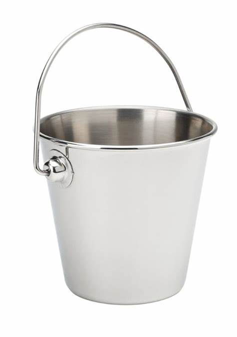 New Mini Stainless Steel Pail 3.5" (9cm) - 11oz (32cl)