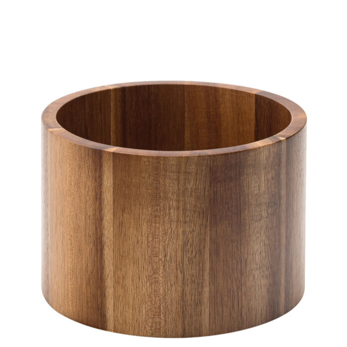Acacia Punch Barrel Stand / Bowl 6.75" (17cm)