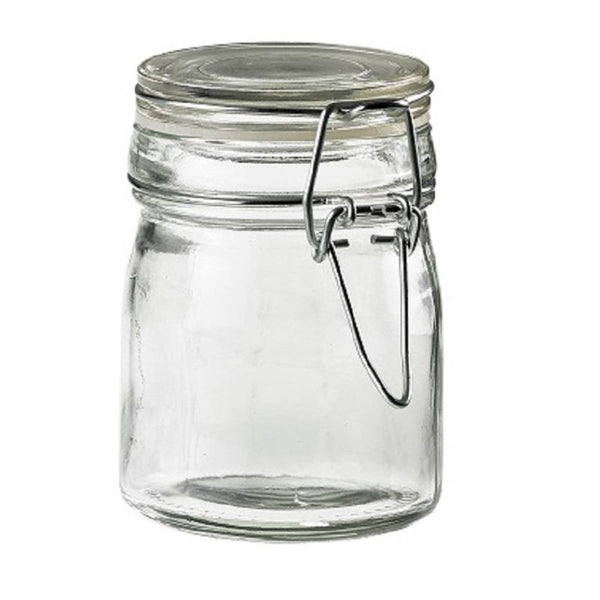 Glass vase with glass lid