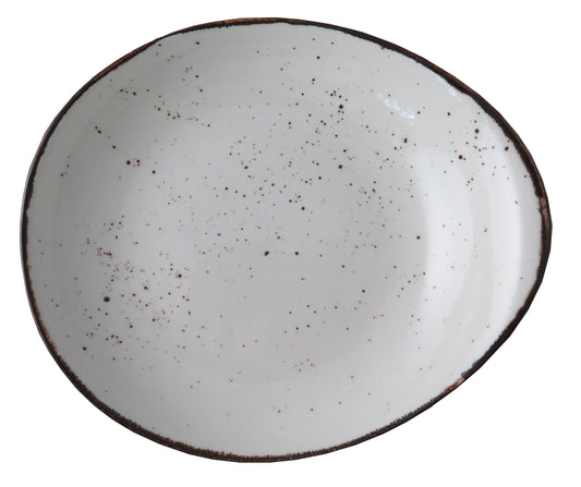 Elements Rustic White Pebble Dinner Plate 25.5 x 21.5 cm