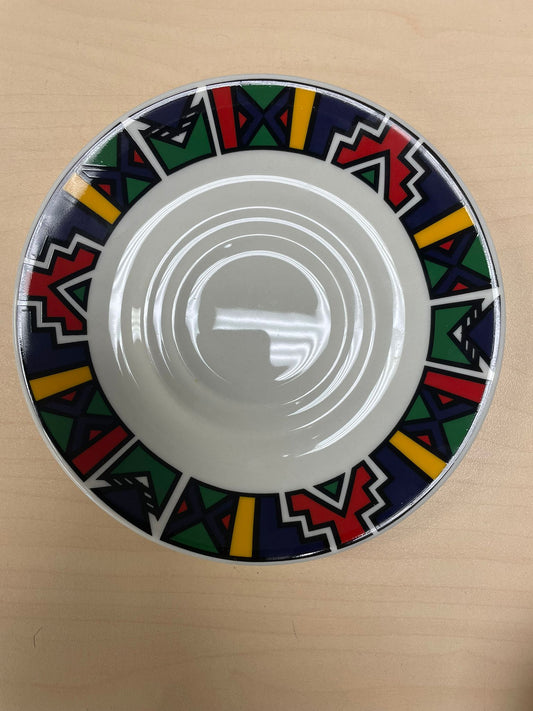 Ndebele-  Tea saucer, 15cm / 6"