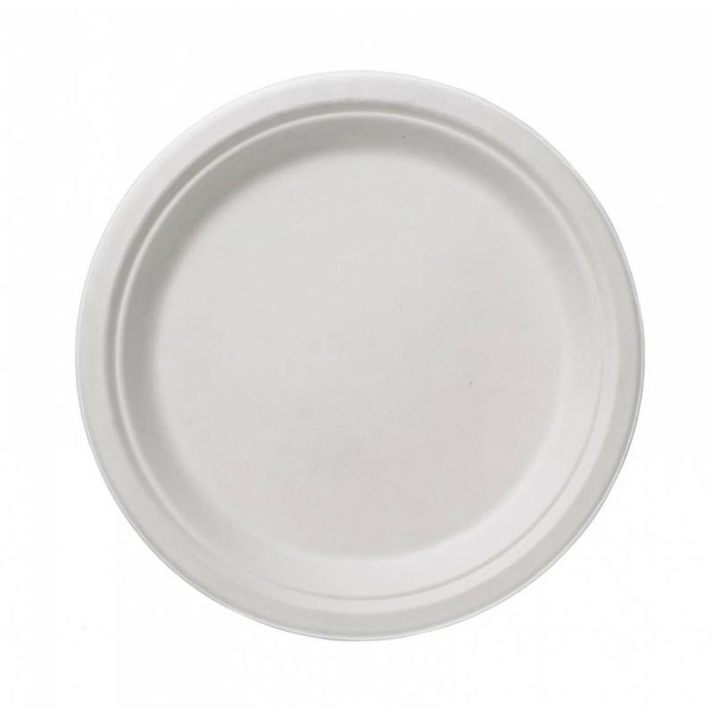 Round Plate, 18 cm, compostable, biodegradable Set of 50